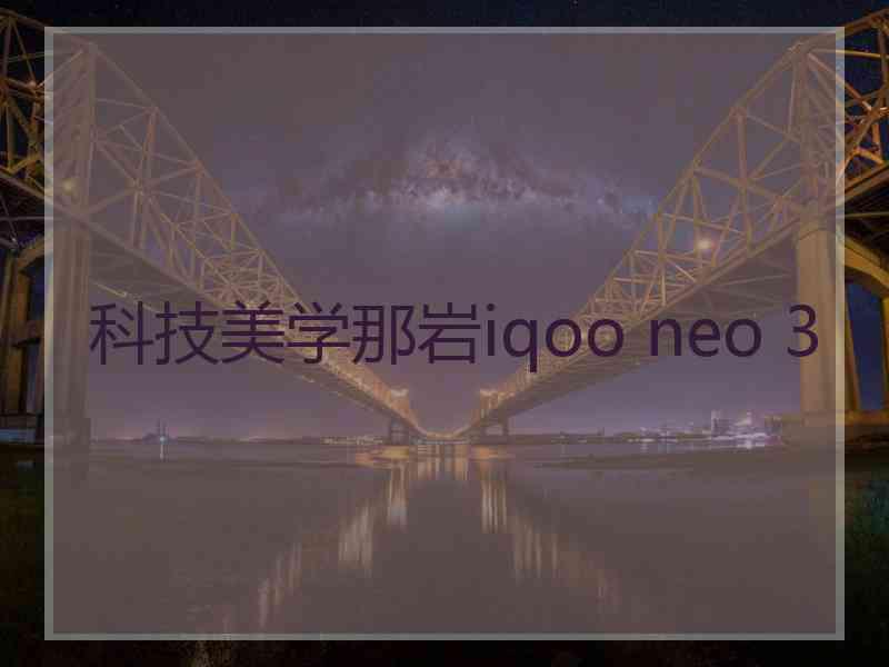 科技美学那岩iqoo neo 3