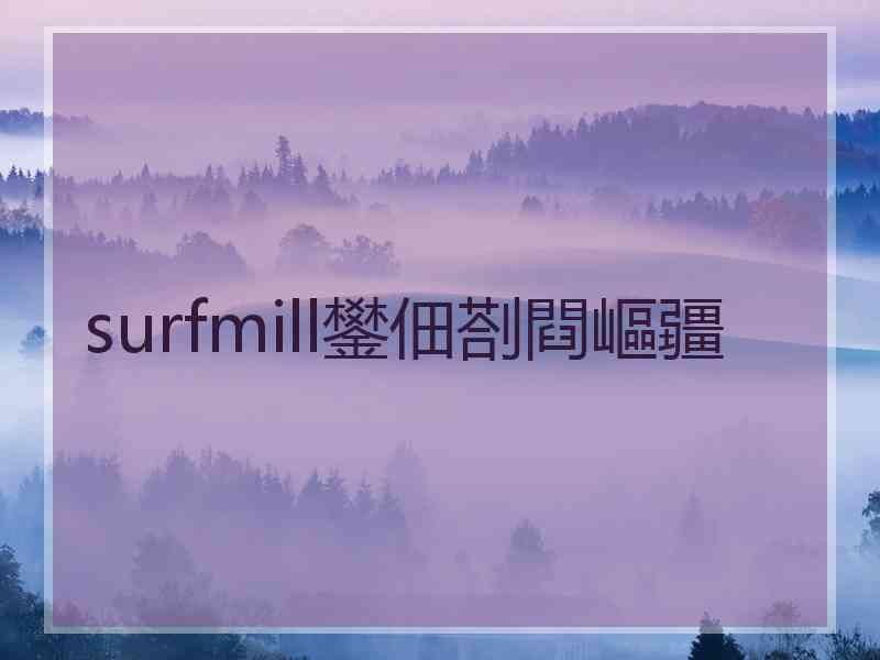 surfmill鐢佃剳閰嶇疆