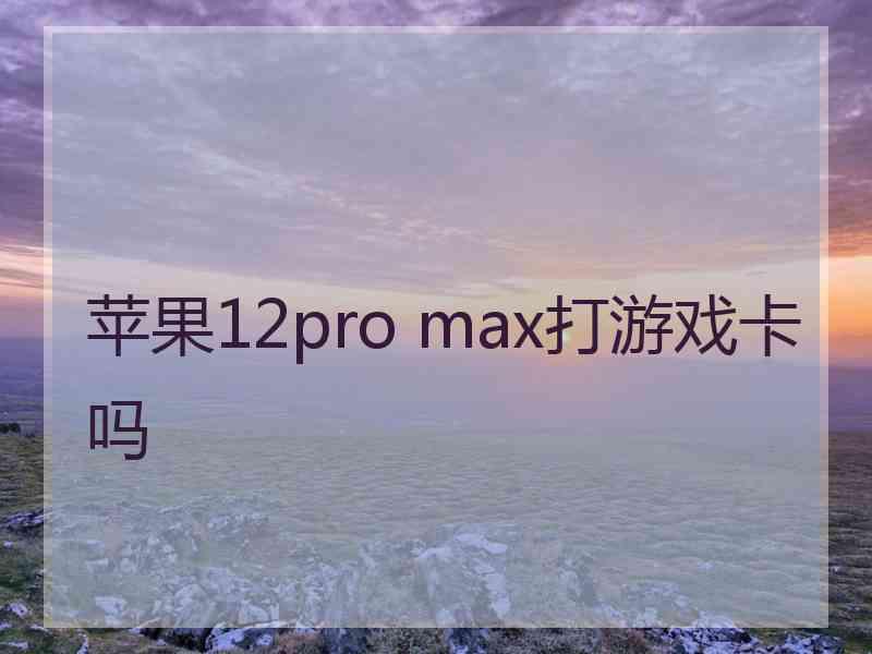 苹果12pro max打游戏卡吗