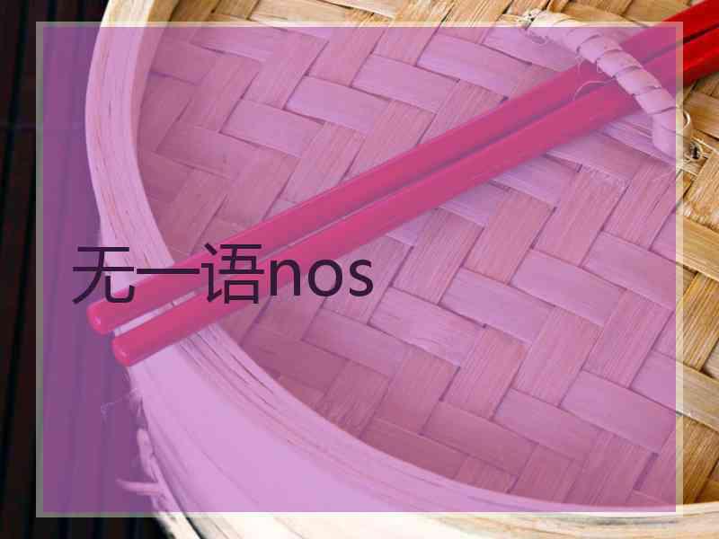 无一语nos