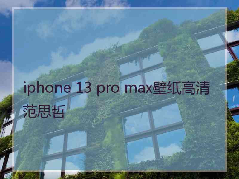 iphone 13 pro max壁纸高清范思哲