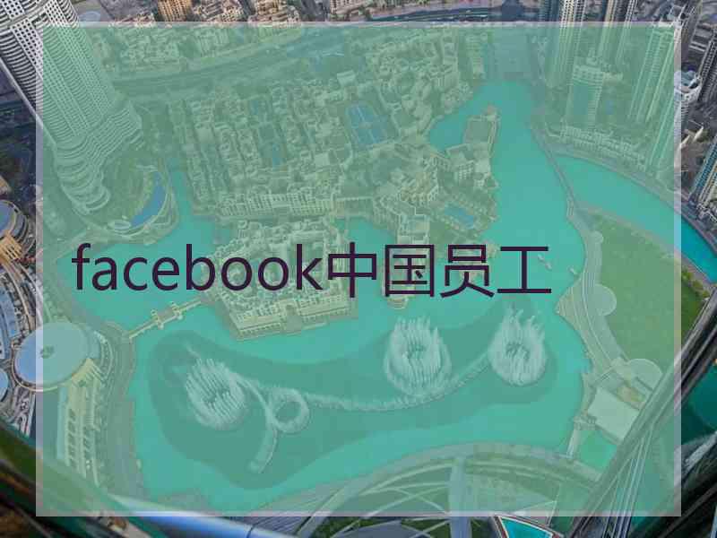 facebook中国员工