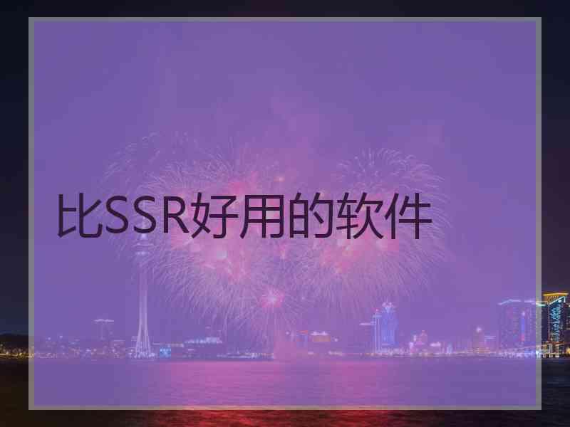 比SSR好用的软件