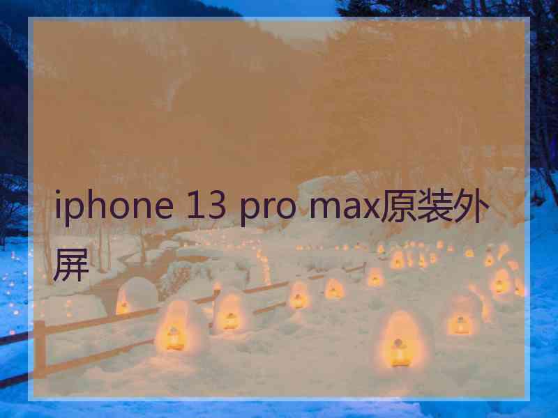 iphone 13 pro max原装外屏