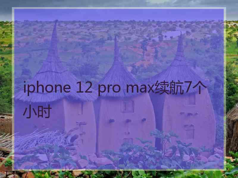 iphone 12 pro max续航7个小时