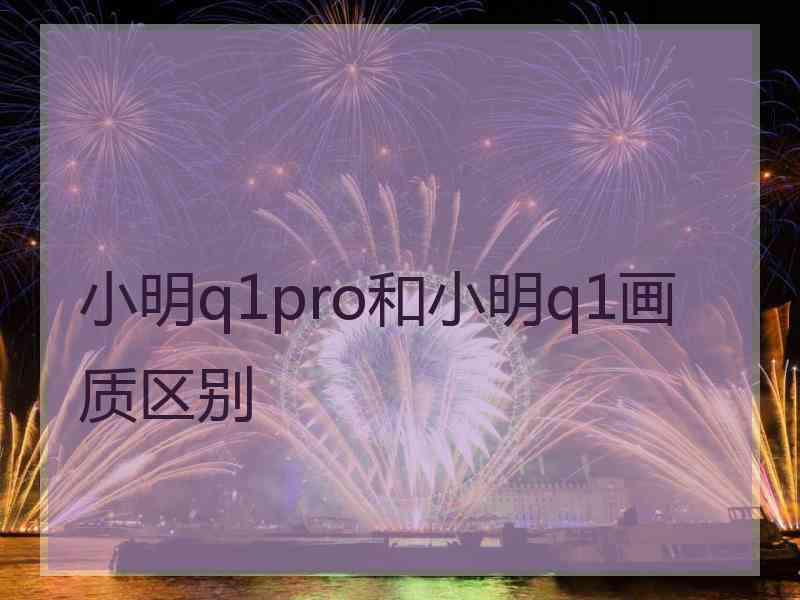 小明q1pro和小明q1画质区别