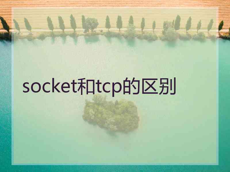 socket和tcp的区别