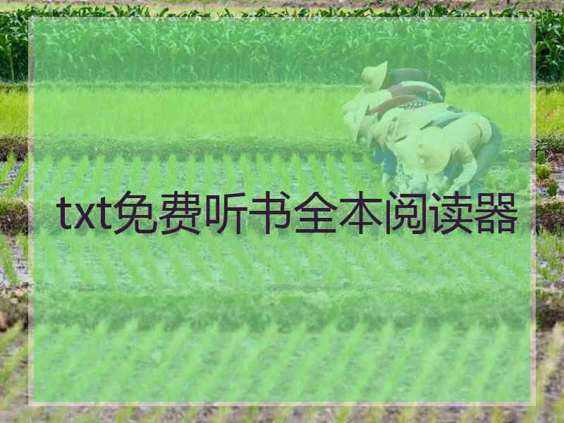 txt免费听书全本阅读器