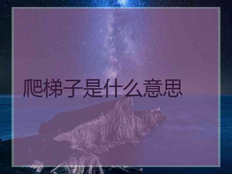 爬梯子是什么意思