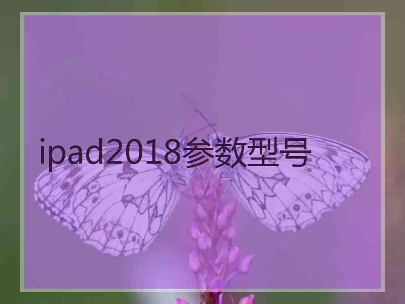 ipad2018参数型号