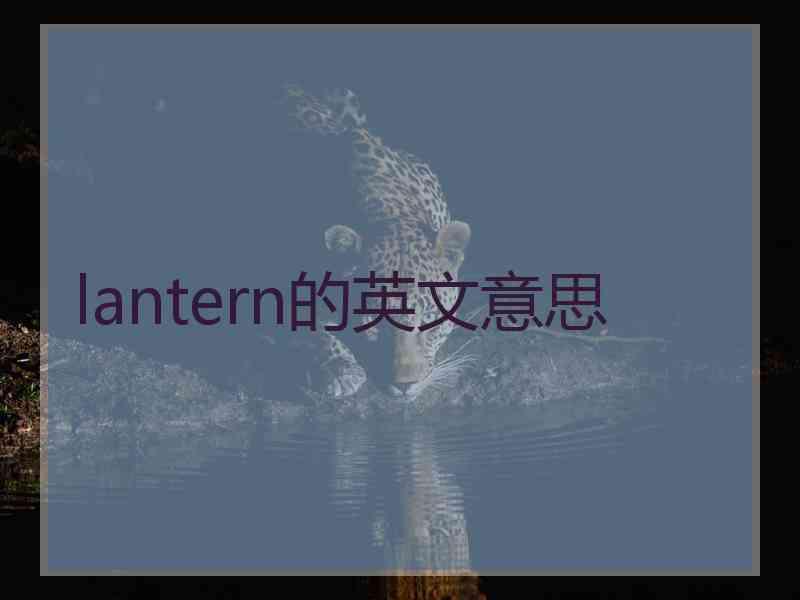 lantern的英文意思