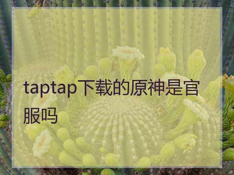 taptap下载的原神是官服吗