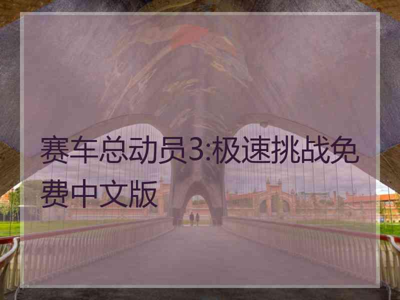 赛车总动员3:极速挑战免费中文版