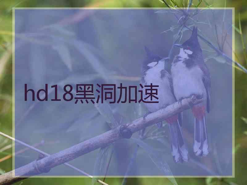 hd18黑洞加速