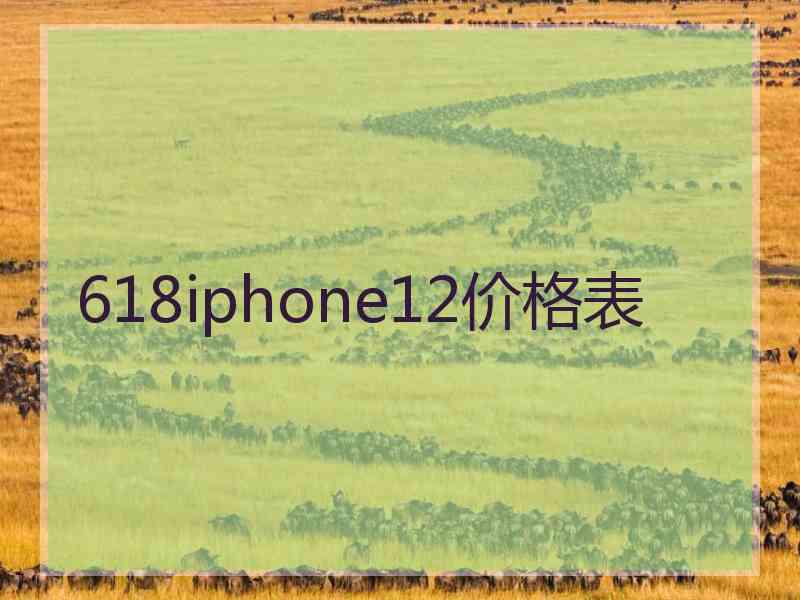 618iphone12价格表