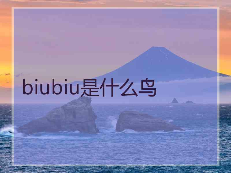 biubiu是什么鸟