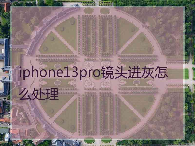 iphone13pro镜头进灰怎么处理