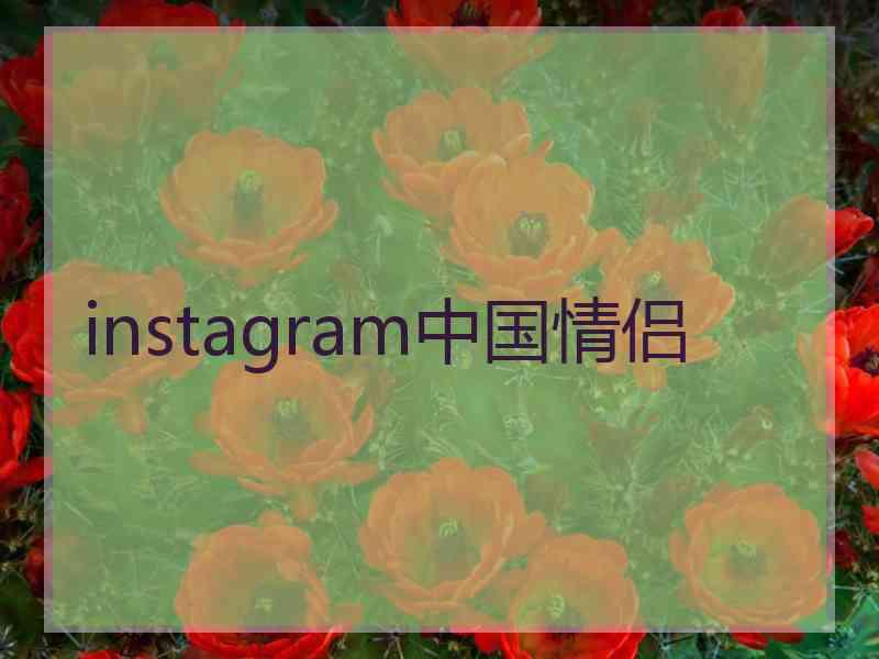 instagram中国情侣