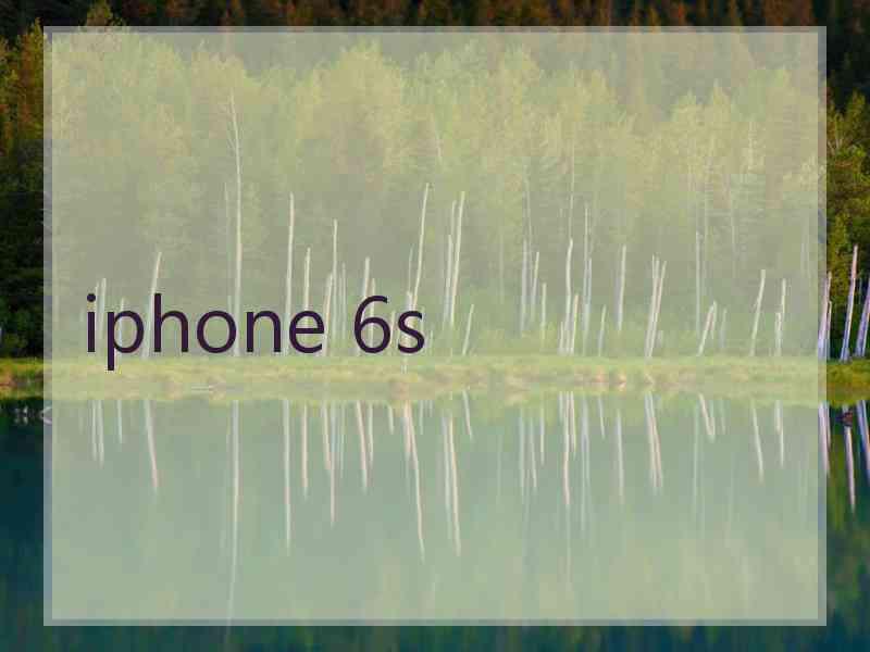 iphone 6s