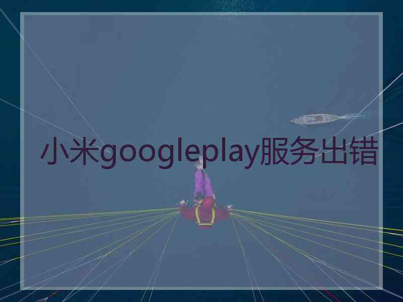 小米googleplay服务出错