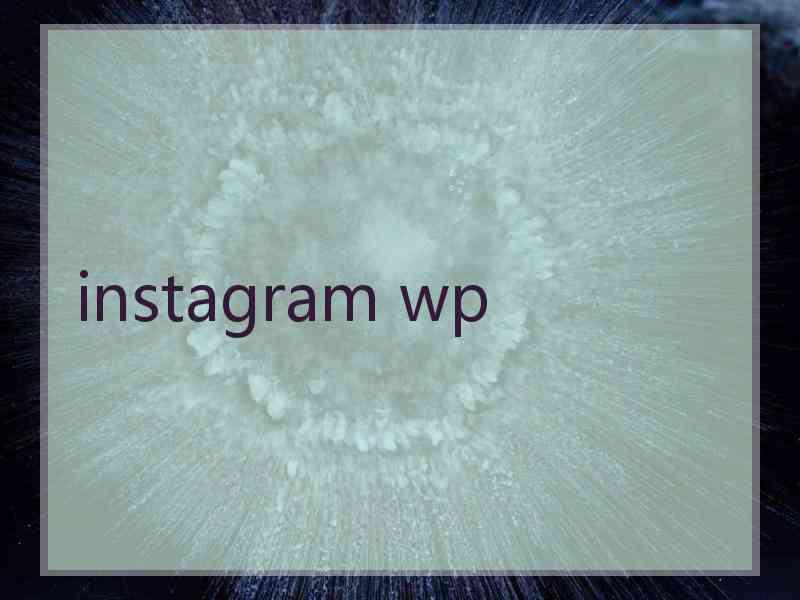 instagram wp