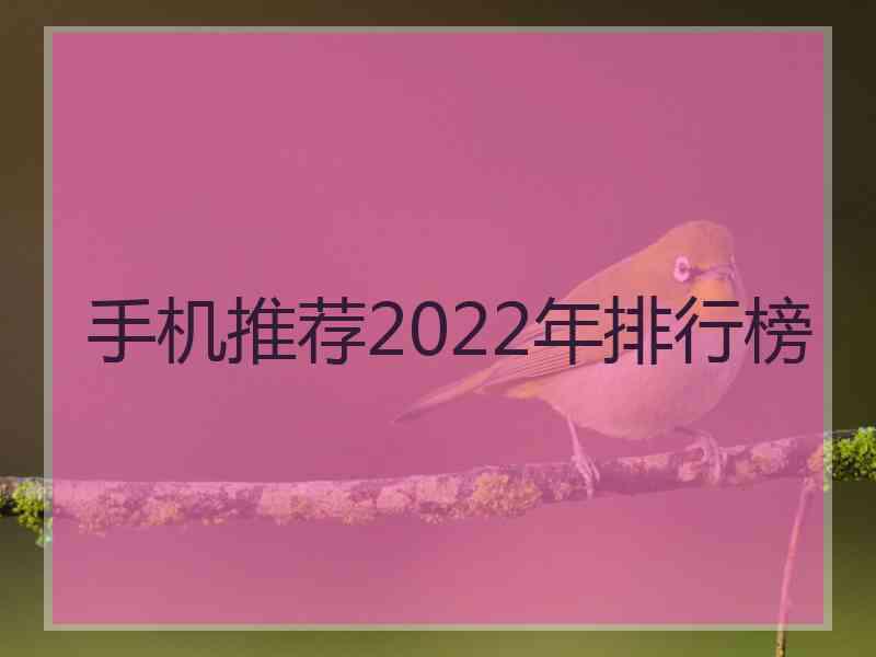 手机推荐2022年排行榜