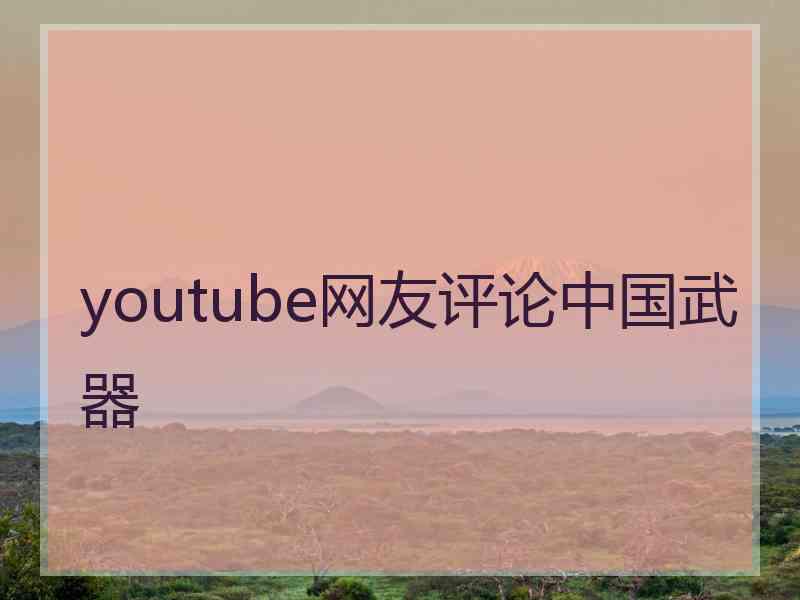 youtube网友评论中国武器