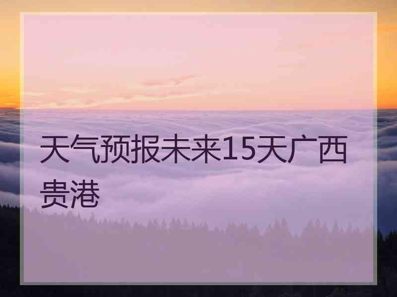 天气预报未来15天广西 贵港