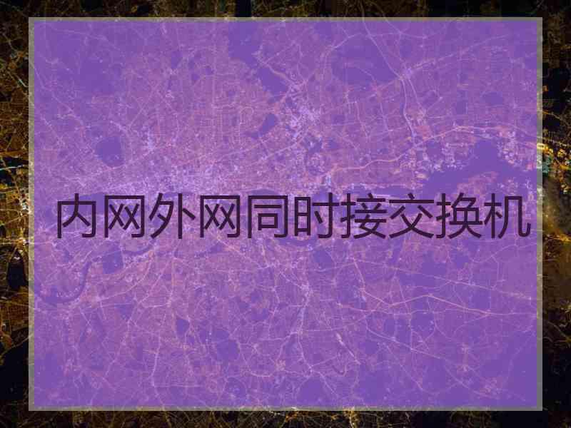 内网外网同时接交换机