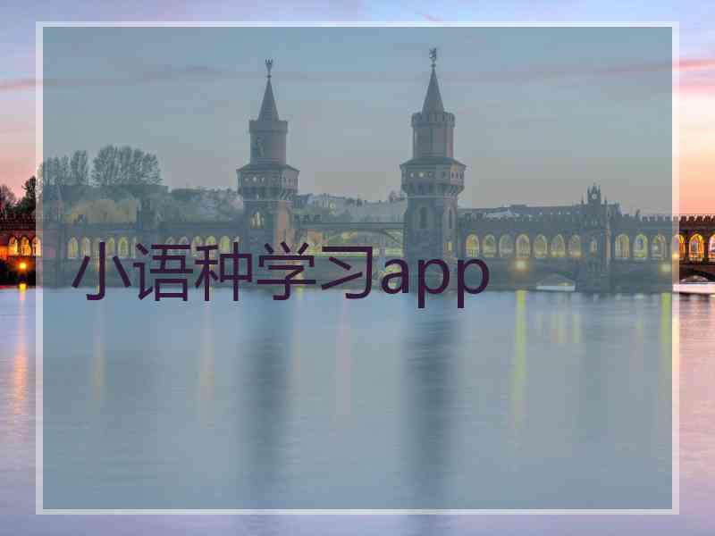 小语种学习app