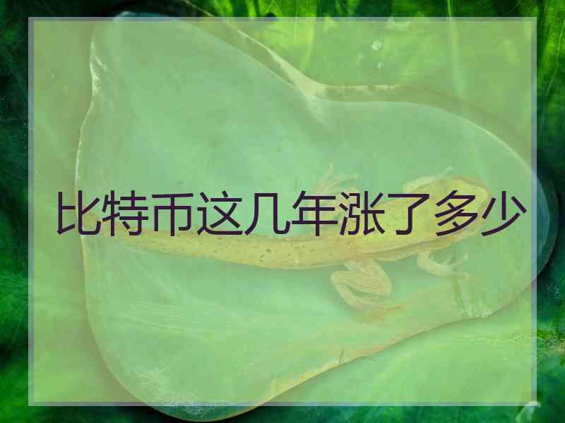 比特币这几年涨了多少