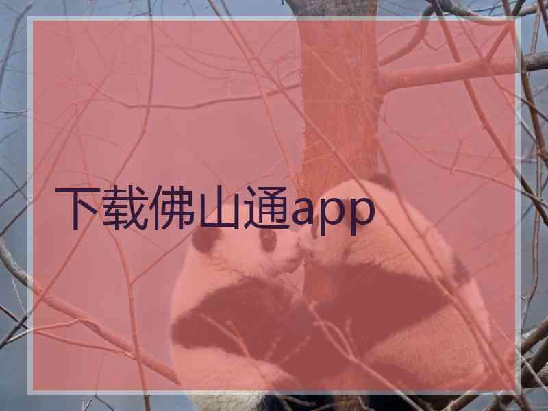 下载佛山通app