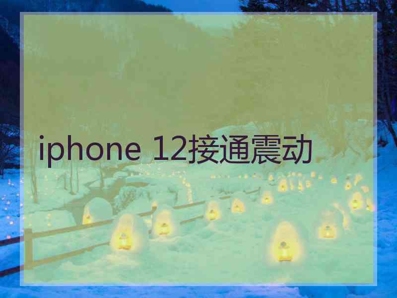 iphone 12接通震动