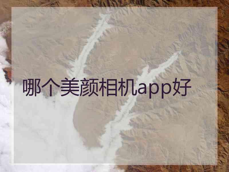 哪个美颜相机app好