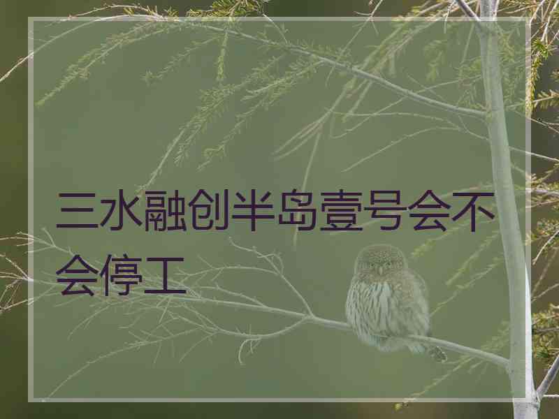 三水融创半岛壹号会不会停工