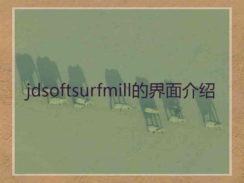 jdsoftsurfmill的界面介绍