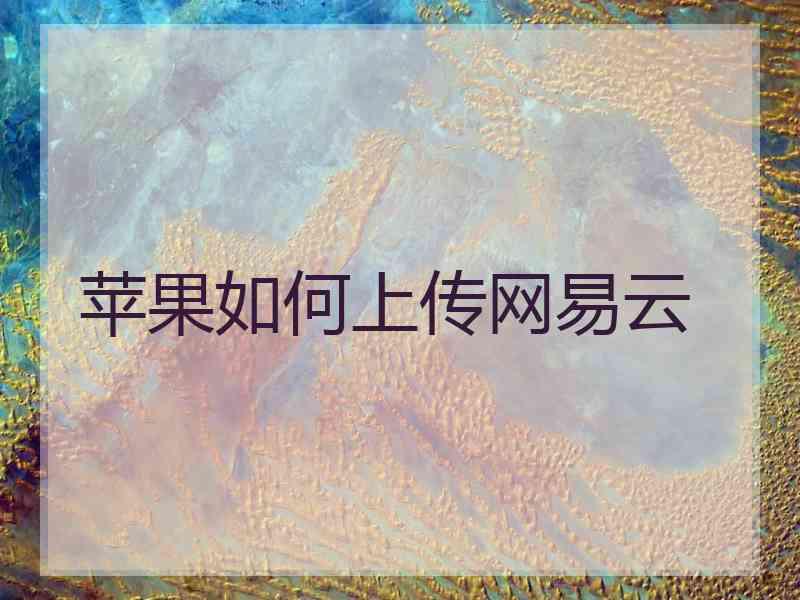 苹果如何上传网易云