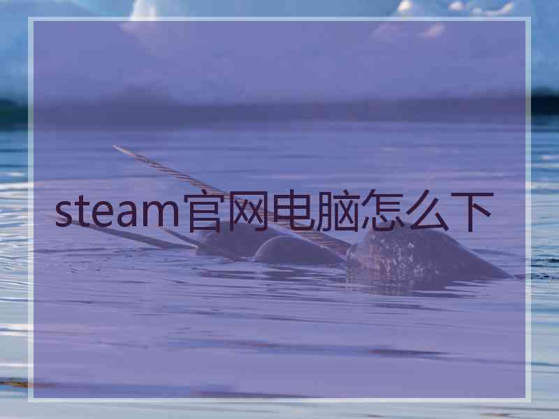 steam官网电脑怎么下