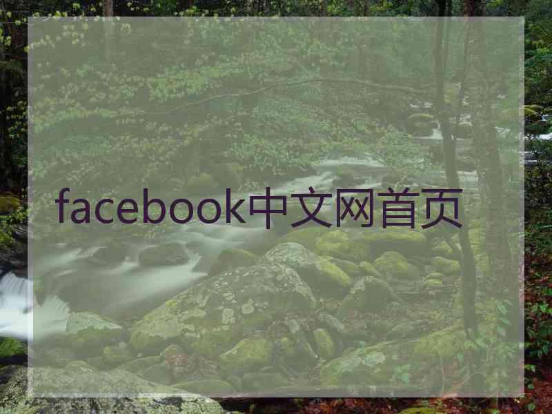 facebook中文网首页