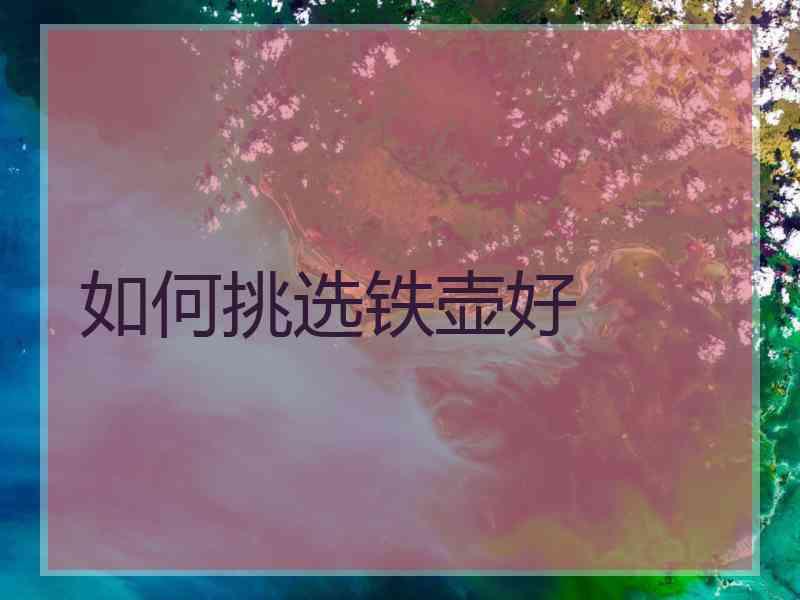 如何挑选铁壶好