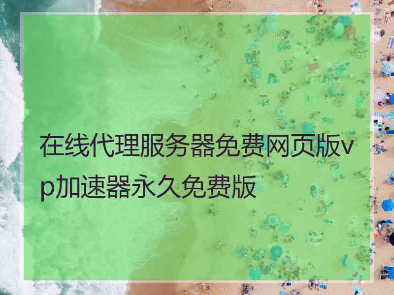 在线代理服务器免费网页版vp加速器永久免费版