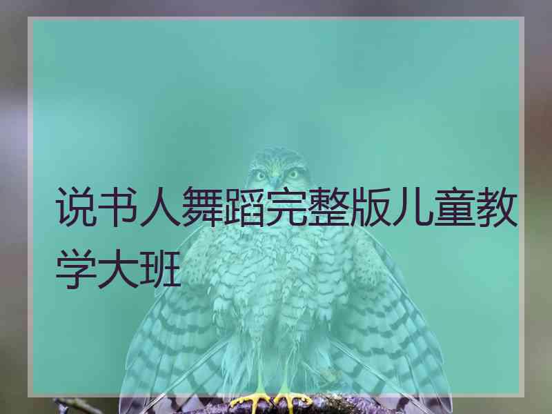 说书人舞蹈完整版儿童教学大班