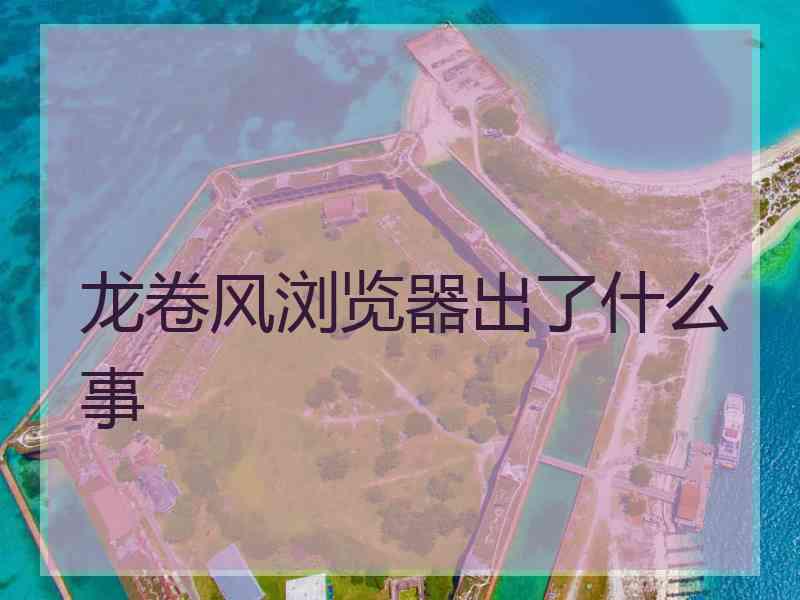 龙卷风浏览器出了什么事