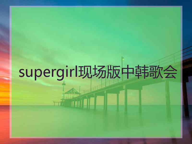 supergirl现场版中韩歌会