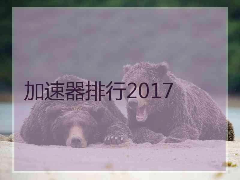 加速器排行2017