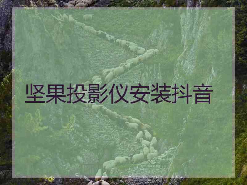 坚果投影仪安装抖音