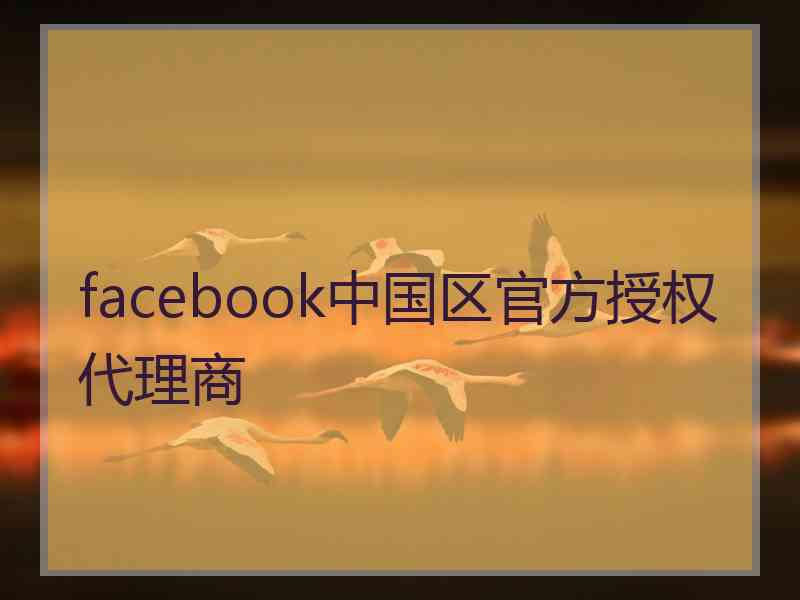 facebook中国区官方授权代理商