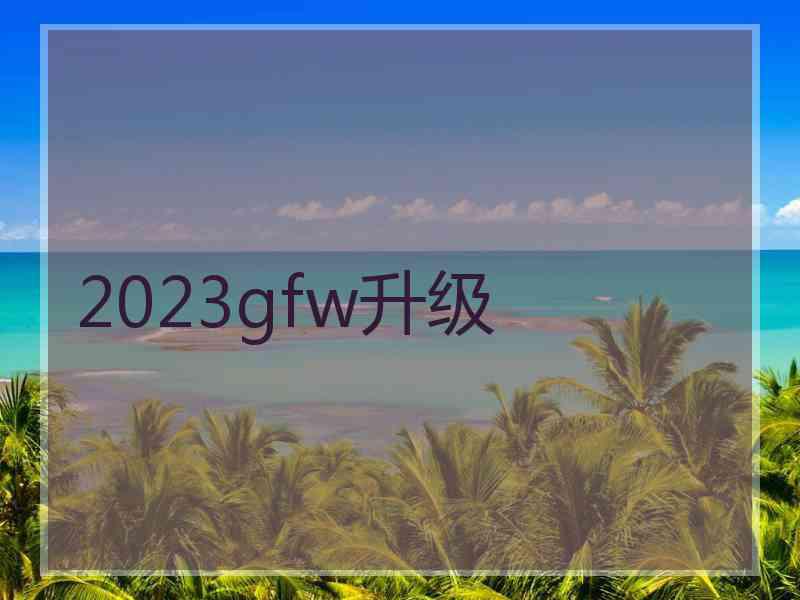 2023gfw升级