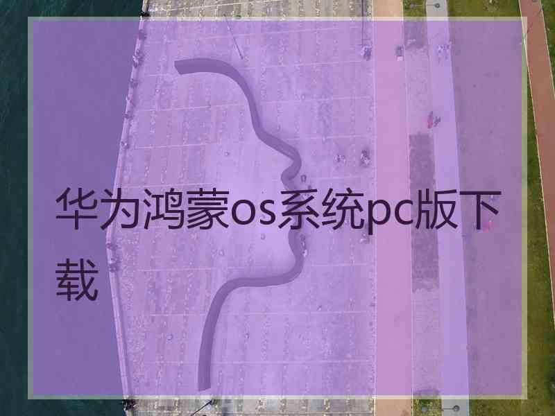 华为鸿蒙os系统pc版下载