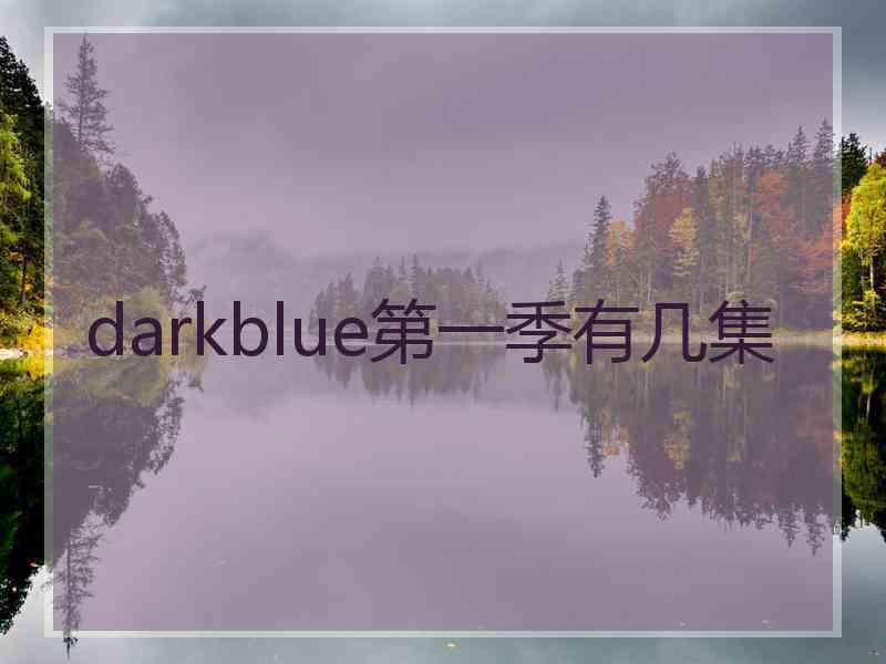 darkblue第一季有几集